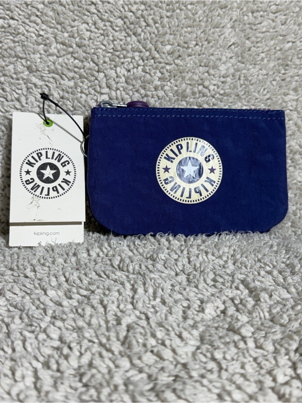 Kipling Royal Blue Zip Coin Pouch